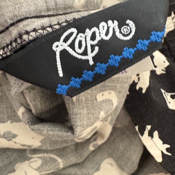 Roper Black and white Cowboy Patterned Maxi Skirt - Picture 4 of 5